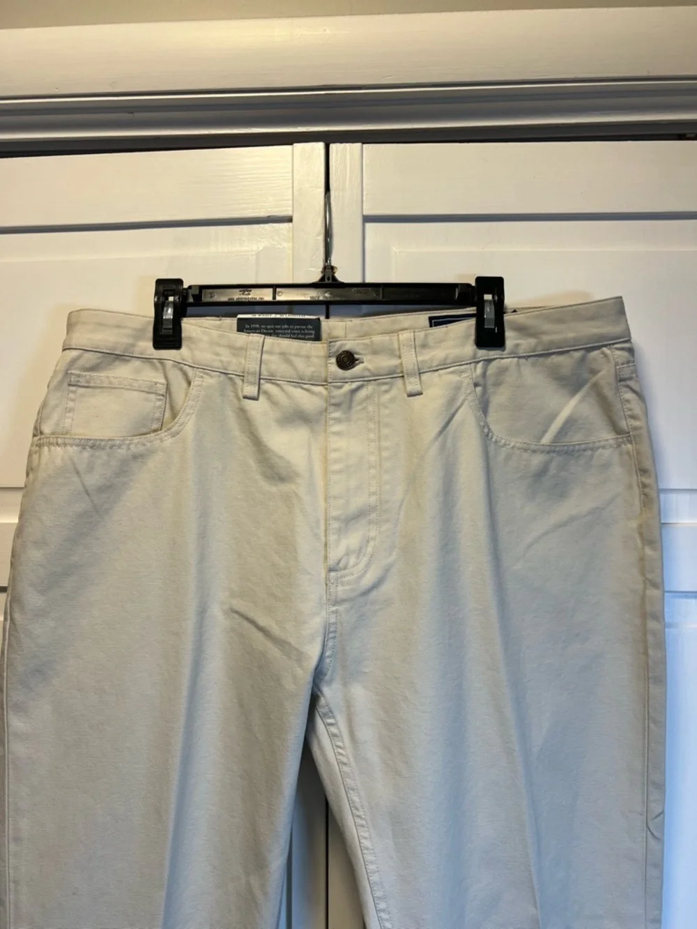 NWT Vineyard Vines Men’s Classic Fit 5 Pocket Canvas Pants Size 38 Color Cream